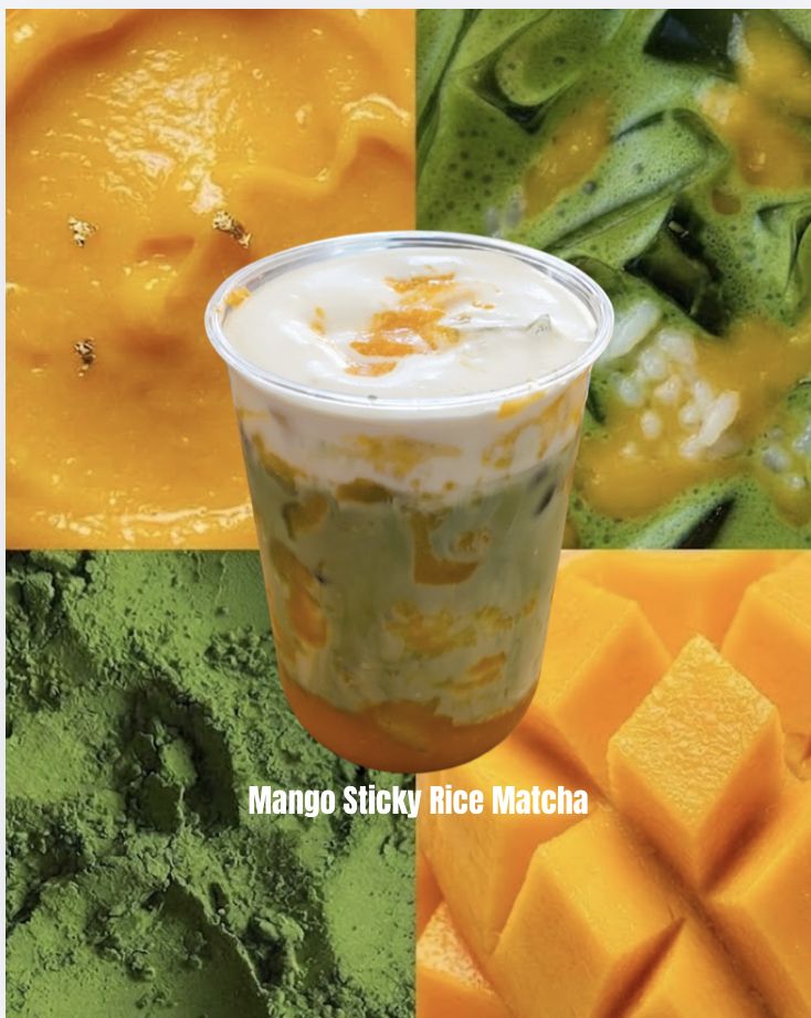 Mango Sticky Rice Matcha