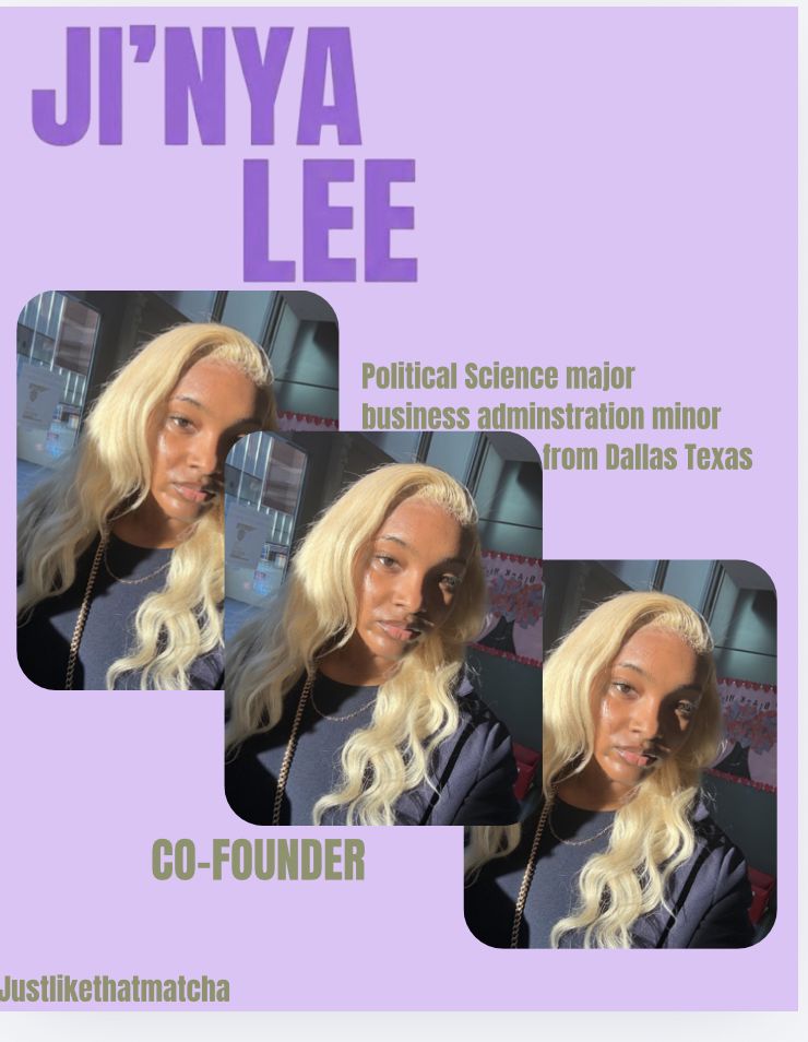 Ji'nya Lee, Co-Founder of JustLikeThatMatcha